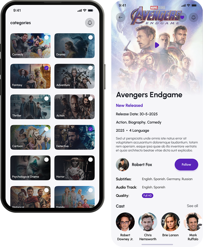 Movies & Series Detail Experience Mockup