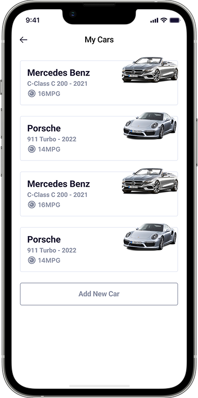Find Nearby Fuel App Screen